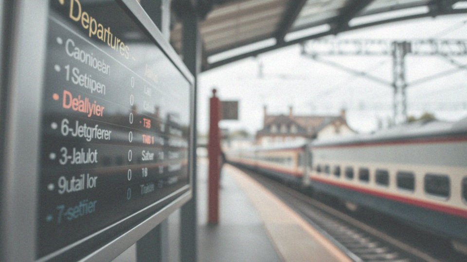 Aktualne opóźnienia pociągów – co warto wiedzieć i jak je śledzić?